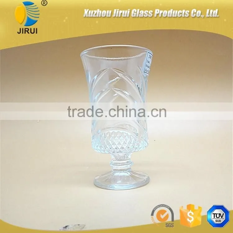 goblet glass ice cream jar wide mouth