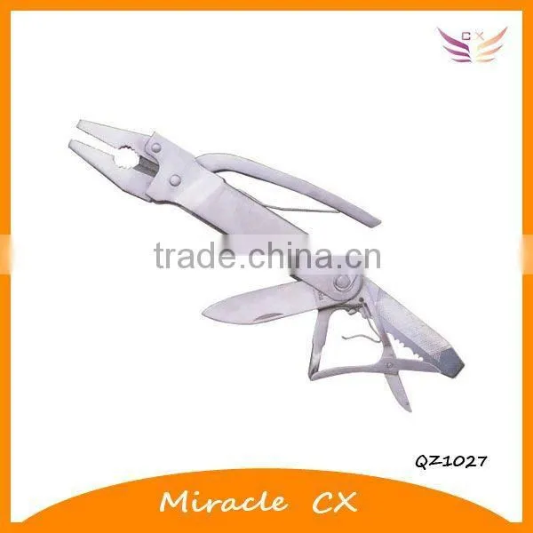 Stainless steel multi tool pliers with knife