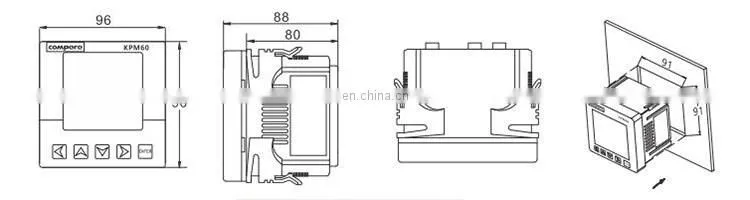 Programmable three phase digital protection relay motor thermal overload protector for pumps