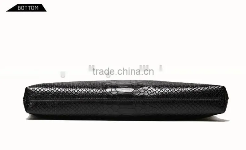 Fashion Genuine Cow Leather Python Pattern Lady Clutch Bag Purse for men