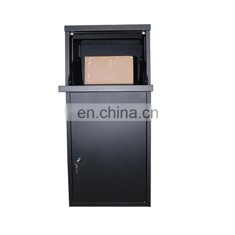 metal wood grain custom colour standing parcel drop box