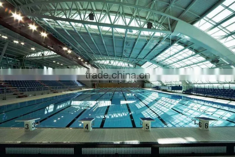 Prefabricated steel roofing structures for swimming pool roof