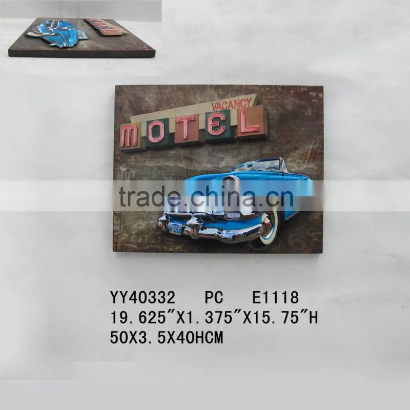 eco-friendly wall tin sign, vintage tin sign