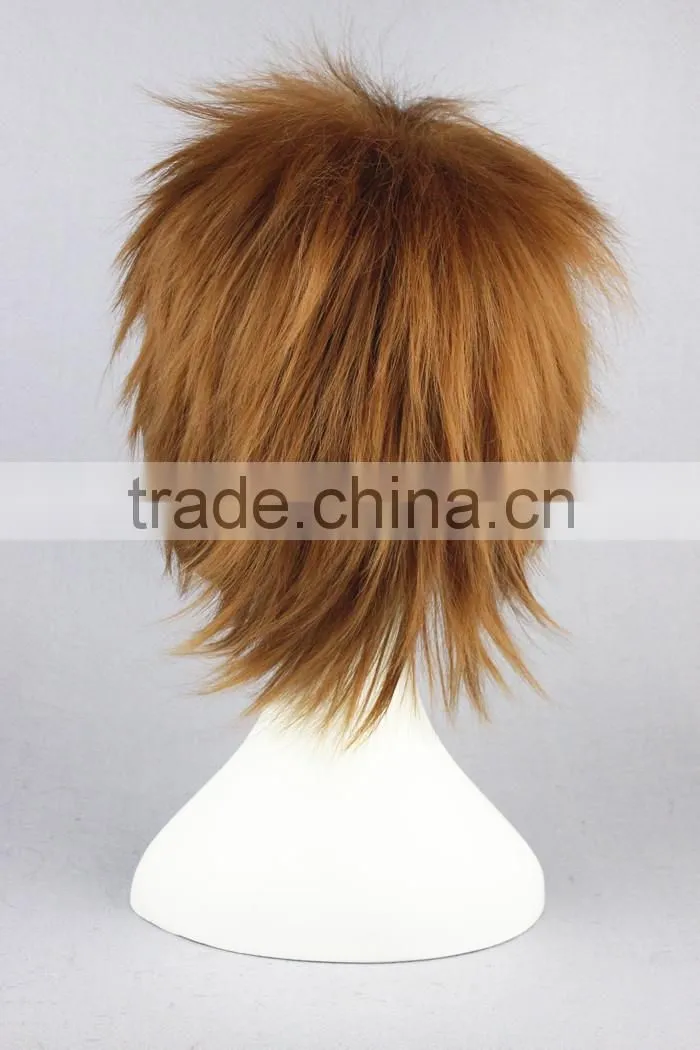 High Quality 35cm Short Straight Naruto wig Sabaku no Gaara Brown Wig Cosplay Synthetic Anime Wig Cosplay Hair Wigs