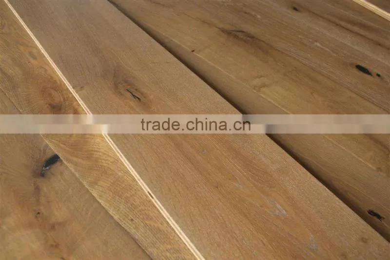 Oiled coating Oak Engineered Flooring/Raised Knots Oak Engineered Flooring/Smoked Oak Wood Flooring