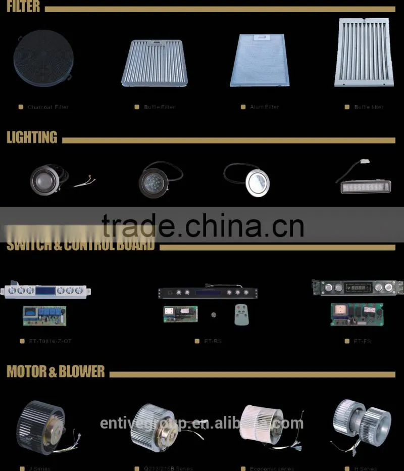 90cm T type italian range hood with mechanical knob