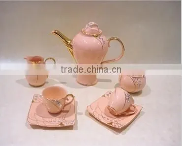 white porcelain coffee set