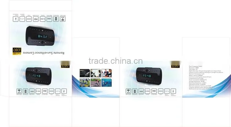 HD 1080P Alarm Clock Hidden Camera Clock with Battery and Long Time Recording