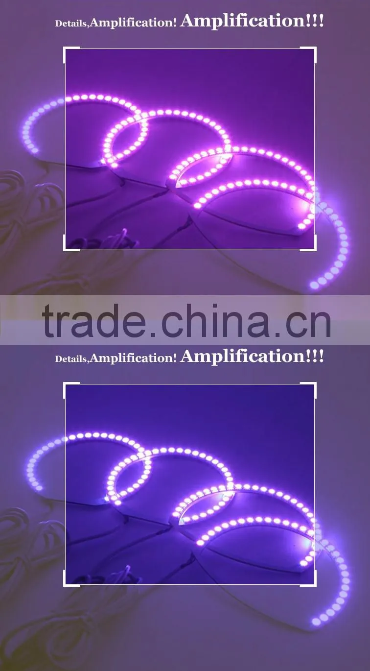 RGB led angel eyes for mazda3 changing color by the remote