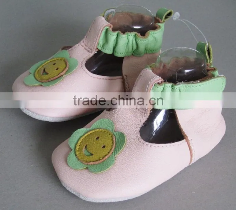 2016 girl boy kids flower sheep italian leather baby shoes