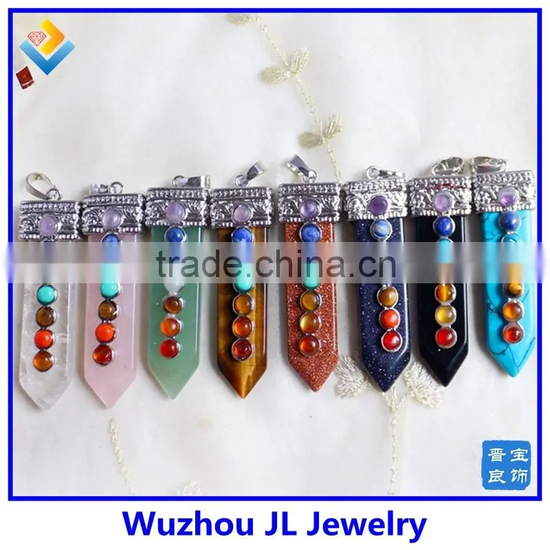 2015 New Fashion jewelry Natural quartz stone wholesale agate druzy pendants