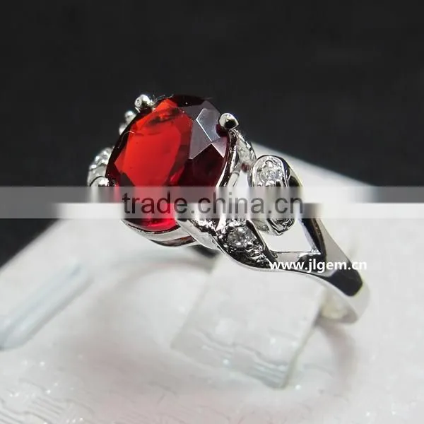 Ruby Corundum Gems Ring 925 Sterling Silver Ring Jewelry