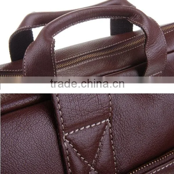 Men's Genuine Leather tote shoulder laptop bag company