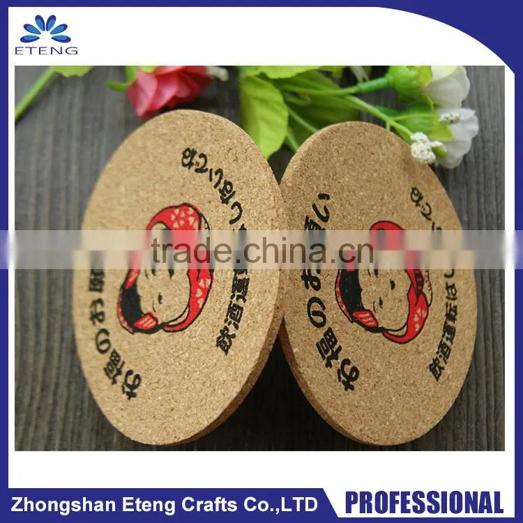 Factory direct sale custom printed wooden drink coasters