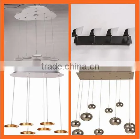 High Quality led Simple sandy black Decoration Aluminum+Acrylic Chandelier Light Model RT1072-3