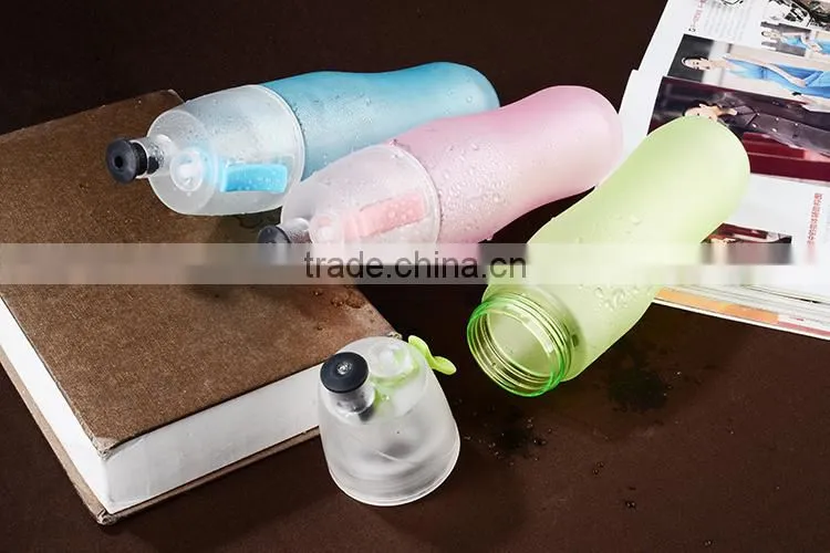 500ml Double wall PE Clear mist &sip Cool-Keeping water bottle