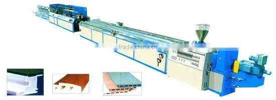 Conical Double Screw WPC Extrusion Line for deck/door/fence