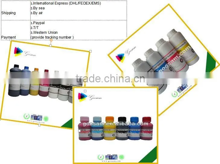 textile printing ink for epson inkjet printer