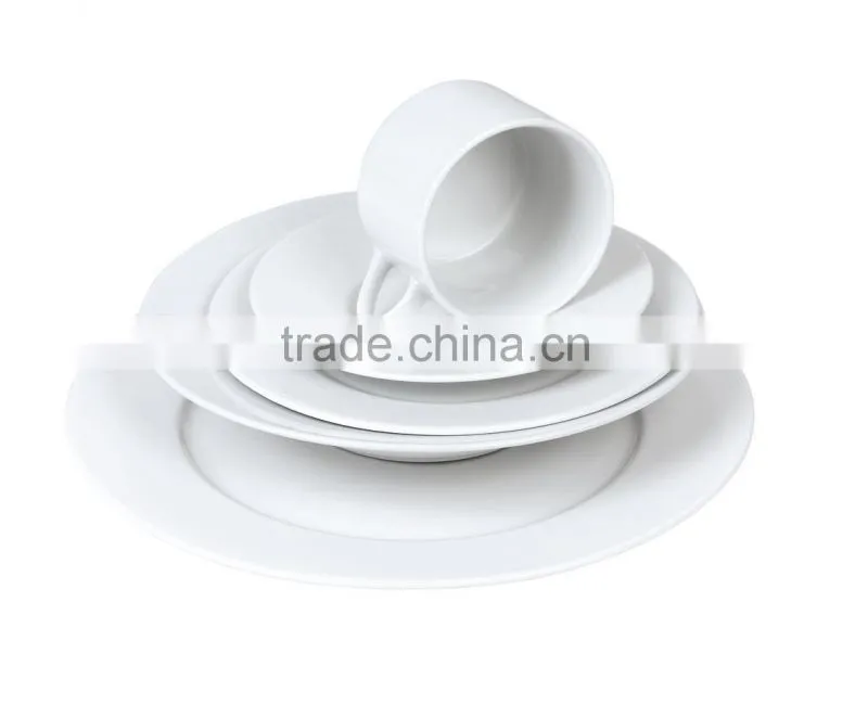20pcs white porcelain dinner set