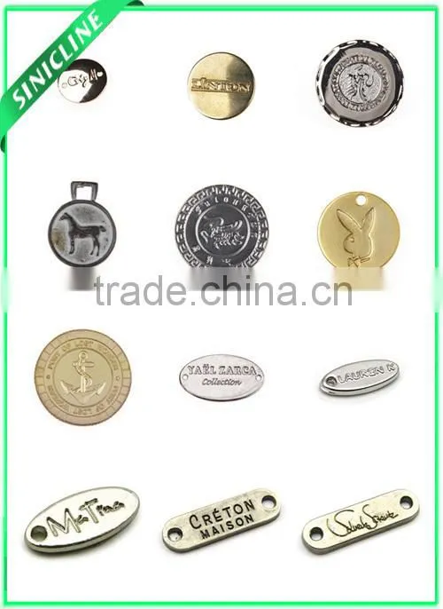 Sinicline Die Cutting Irregular Metal Label for Garment