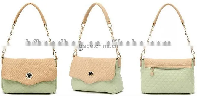 New attractive ladies pu bags with metal parts, nice and fashion pu bags for lady