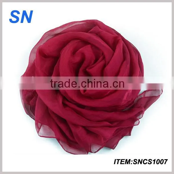 Alibaba china online shopping lady chiffon silk scarf