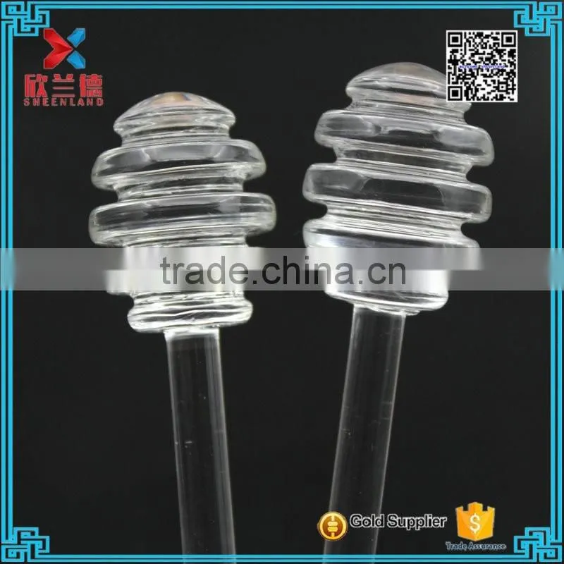 wholesale glass honey stick dipper coffee stirrer glass stick