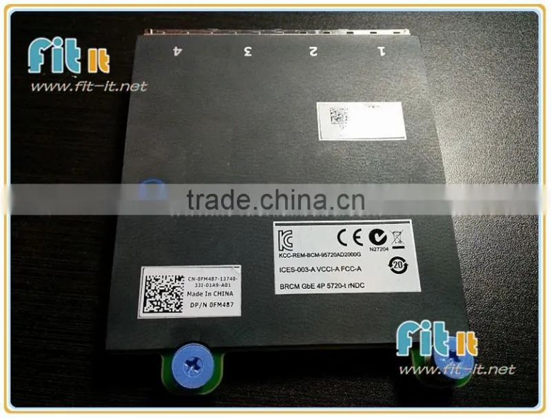 Quad Port 1Gb Ethernet Network Card (RNDC) FM487 for DELL Broadcom 5720