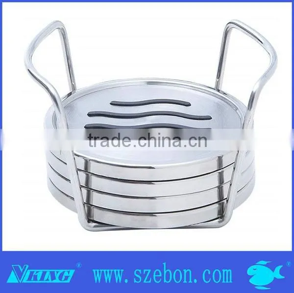 Hot sale square shape stainless steel cup coaster bar tools bar set