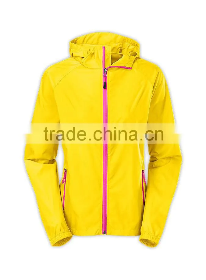 Cheap hooded lightweight woman nylon windbreaker