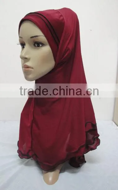 H262 latest muslim hijab with curling