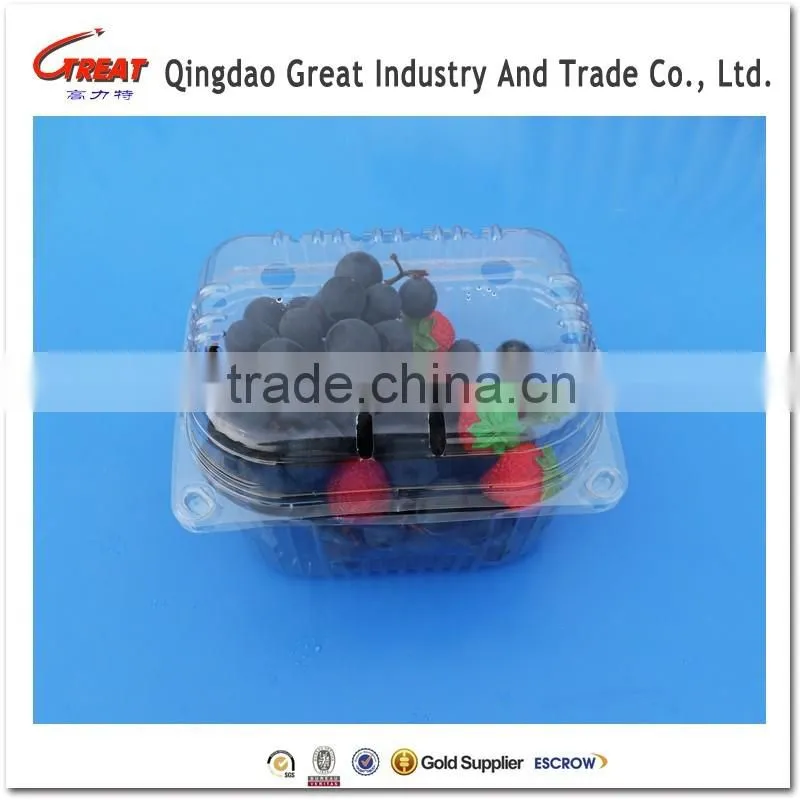 Eco-friendly Plastic Transparent Fresh Grape Fruit Box