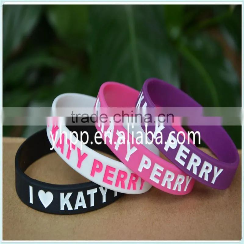 Custom I Love Katy Perry Silicone 4 Colours Wristband Bracelet