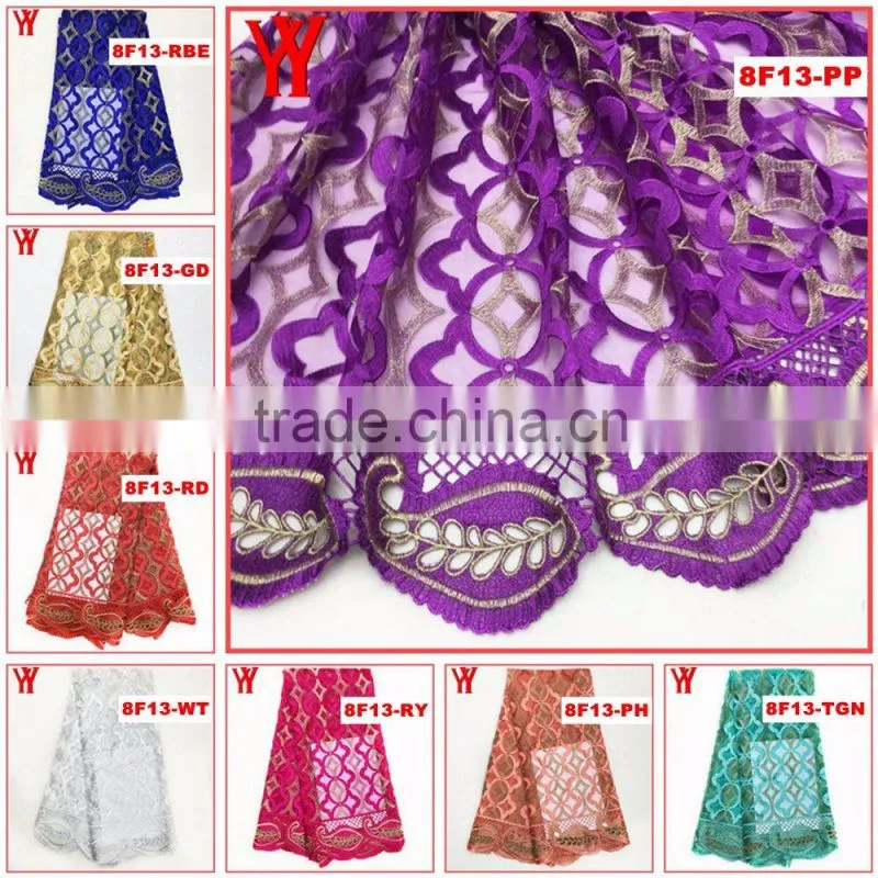 High quality organza lace with stone organza lace fabric wedding dress
