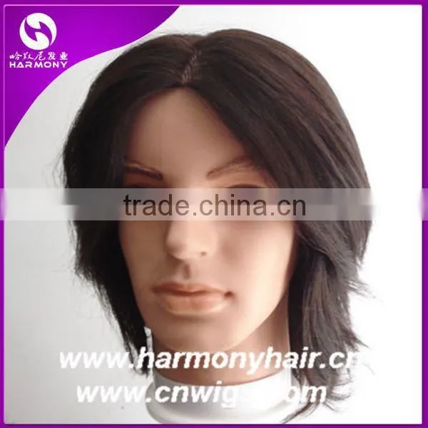 2015 cheap cosmetology salon human hair training head for hairdressers/100% human hair training doll head practice head