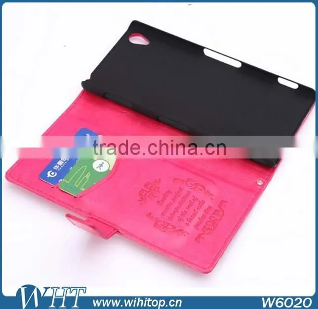 VINTAGE PU LEATHER BOOK WALLET CASE COVER FOR XPERIA Z3