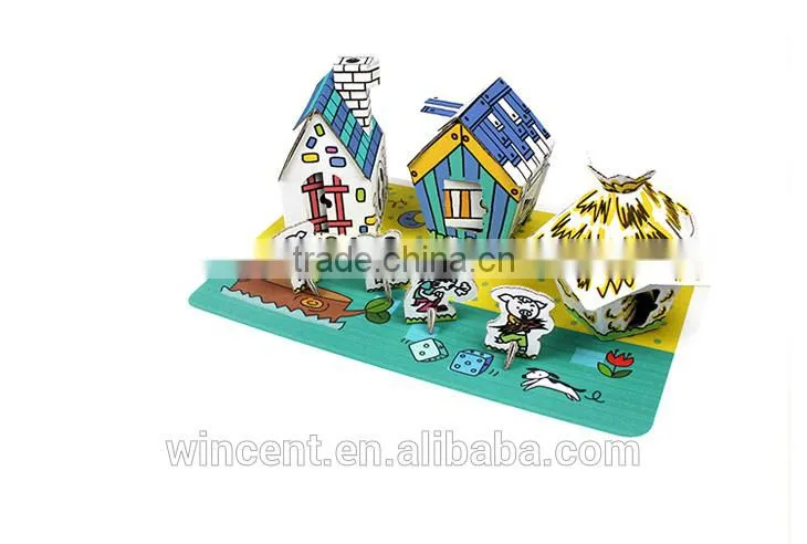 Kids DIY Painting 3D Puzzle