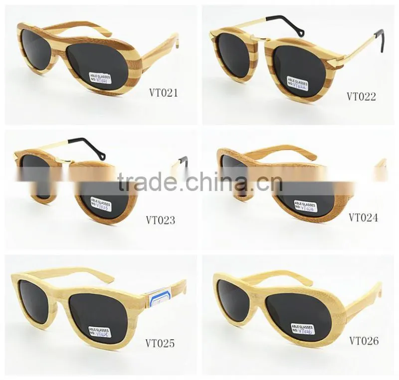 2016 fashion style UV400 mirror lens italian designer bamboo wooden polarized sunglasses FDA CE sun glasses