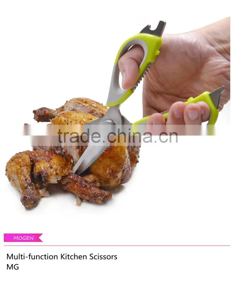 Kitchen Shears with Magnetic Holder,Serrated Blade multifunction Scissors