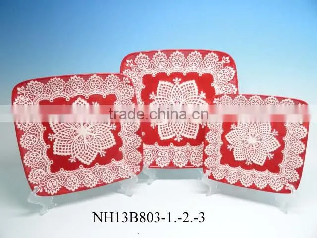Factory outlet hot sale square ceramic plates