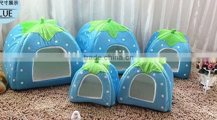 Cute Strawberry Dog House Dog Bed House