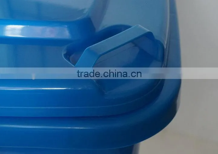 50L outdoor plastic PP 13 gallon trash can with wheels