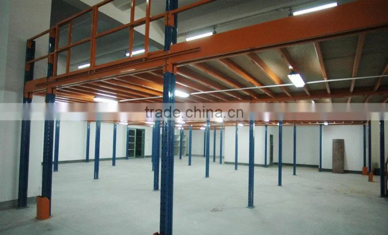 raised steel mezzanine rack of steel structure