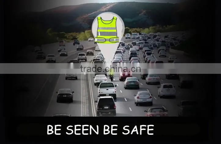 polyester mesh high visibility reflective motorcycle safety security jacket