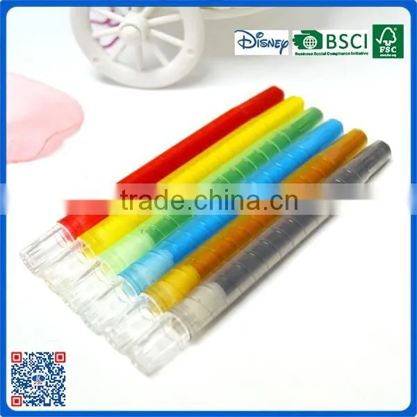 China Manufacturers wholesale 6 colors twist crayons in pvc bag customized Logo printed crayons