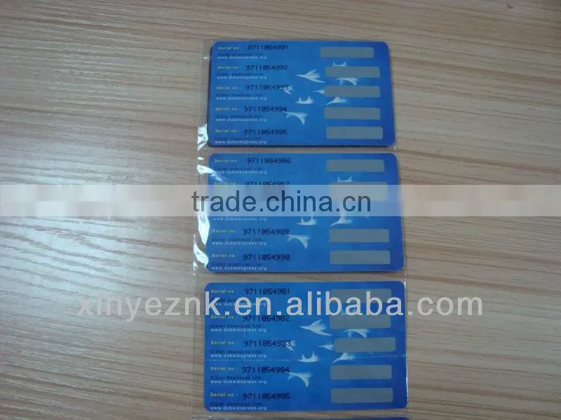 high quality scratch off card printing