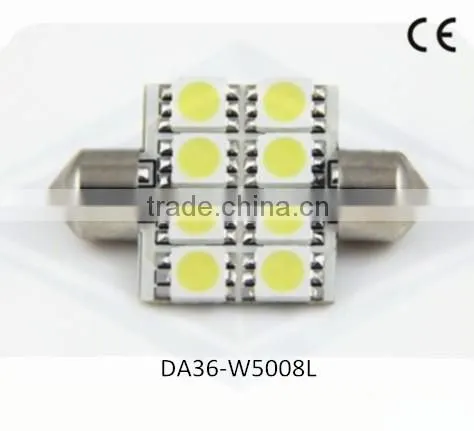 bonjour 8 pcs 5050SMD Dome Lamp Festoon Led Bulb 12v c5w Led auto Lights
