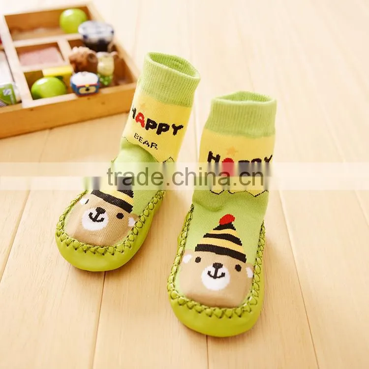 rubber sole baby sock shoes