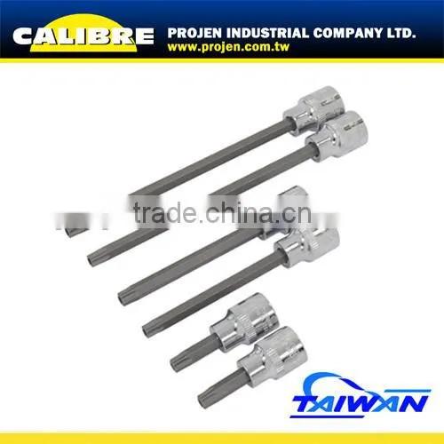 CALIBRE Socket Bits 6pc 3/8"Dr T40 Star Bit Set
