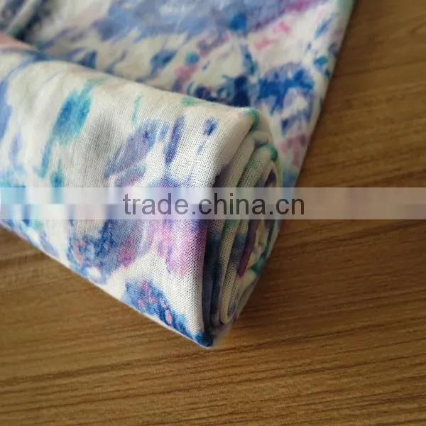 Popular printed knitted fabric for dress,100% Polyester knitted fabric